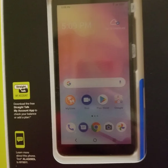 Straight talk TCL A3 new phone, case, and 30 day plan.